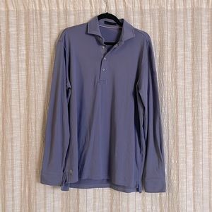 Greyson Blueish Purple Long Sleeve Polo